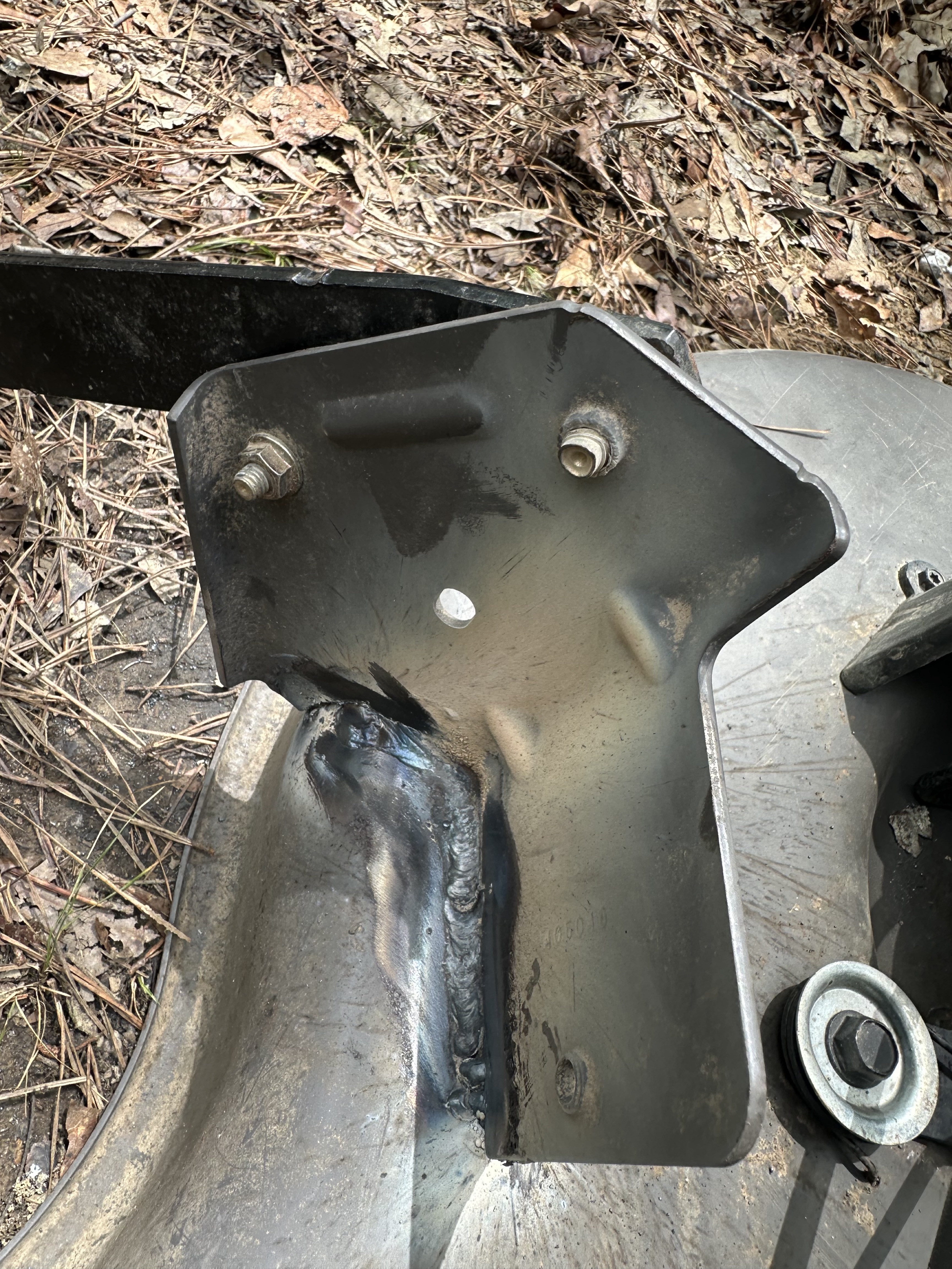 Close view of a made-to-fit welded steel component