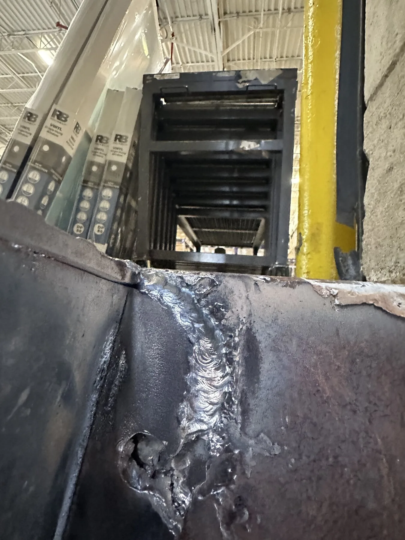 Completed on-site weld repair on the second Lowe's loading dock connection