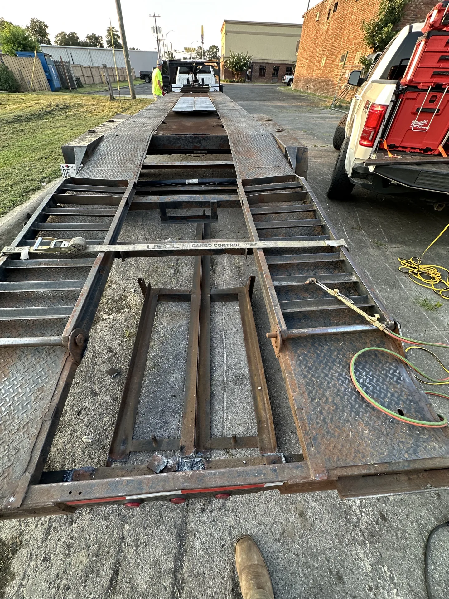K&G Welding equipment trailer damaged-section repair project