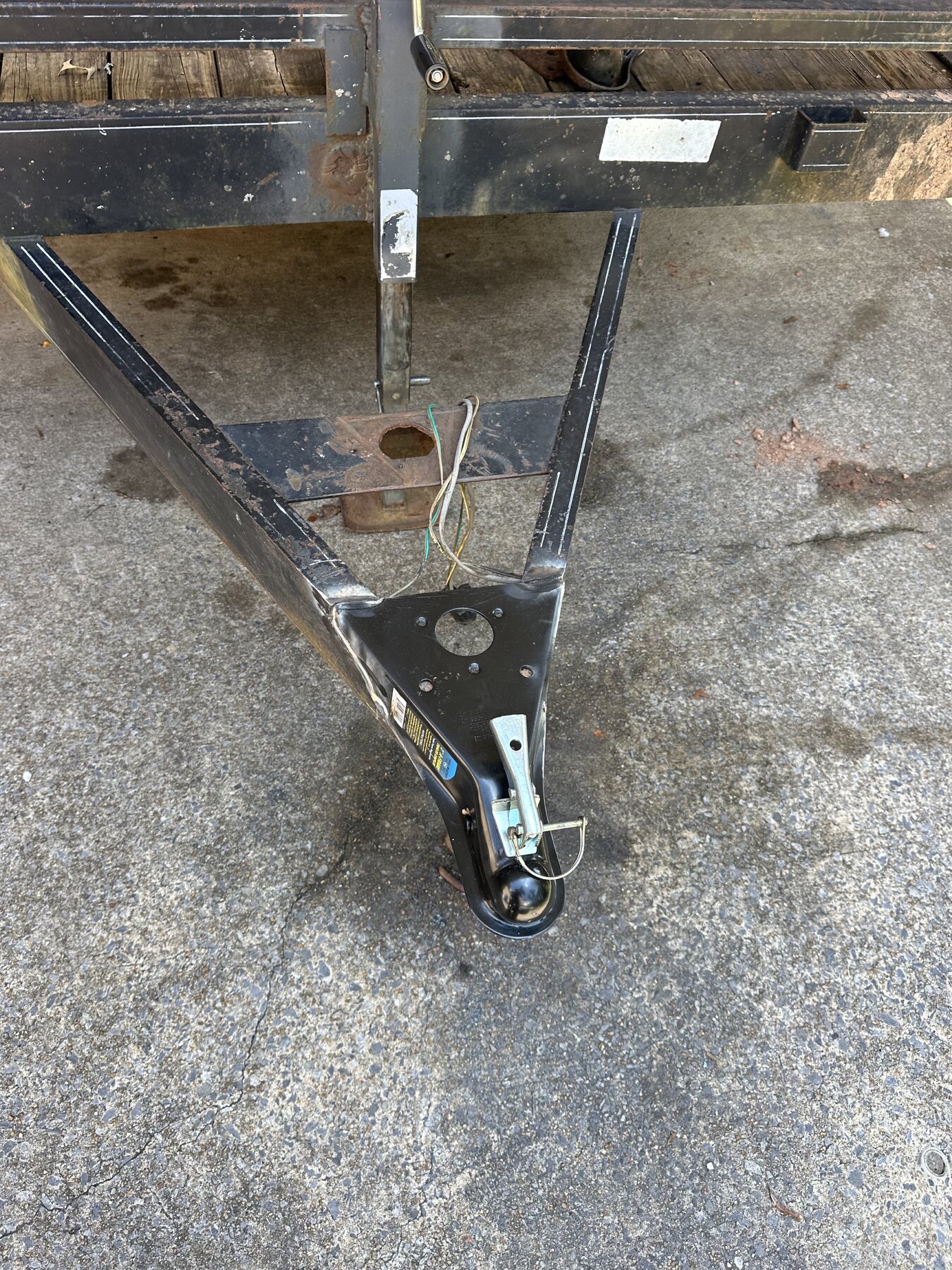 Completed trailer hitch replacement by K&G Welding LLC