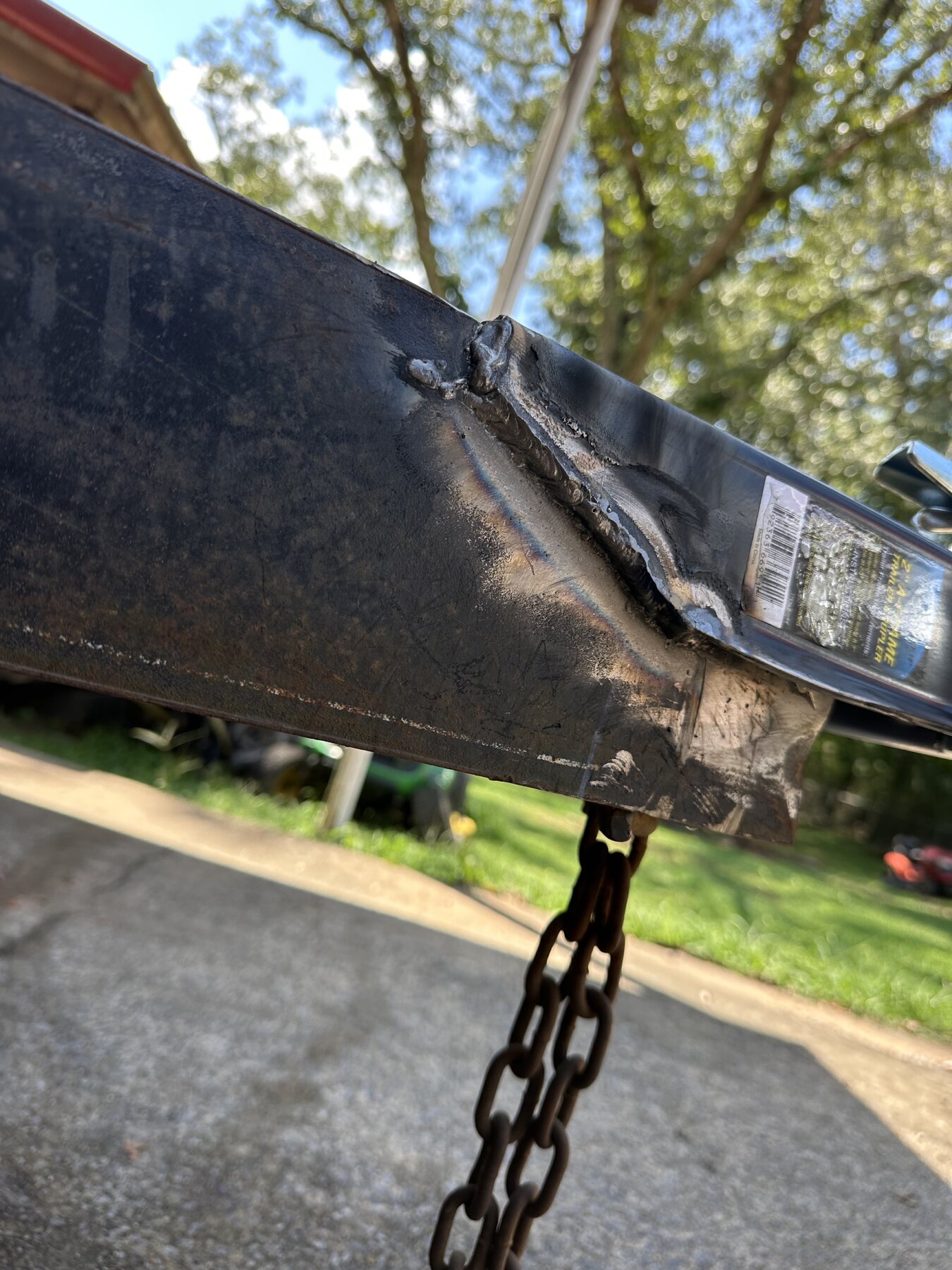 Replacement trailer hitch welded in Anniston